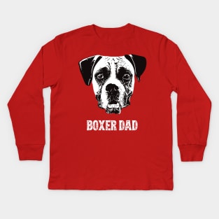 Boxer Dog Dad Kids Long Sleeve T-Shirt